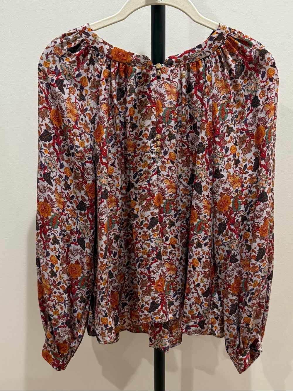 Madewell x Karen Walker Gennaker Silk Floral Blouse